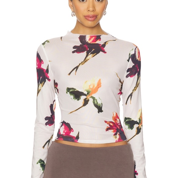 Lioness Tops - Lioness Multicolor Floral Long Sleeve Blouse